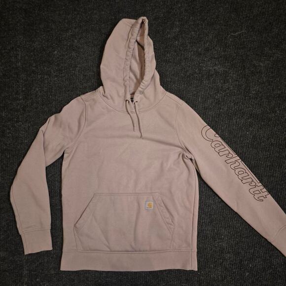 Carhartt Sweaters - Dusty Rose Colored Carhartt hoodie in womans small